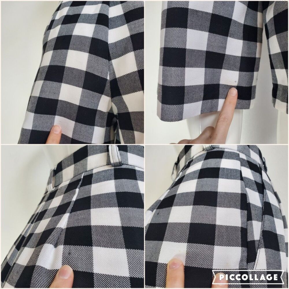 Vintage 90s Stringbean Black & White Gingham Bermuda Shorts - Picture 7 of 7